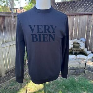 NWT C & A Very Bien Black Sweatshirt Men's Size Small New With Tags